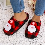 Chaussons Homme rigolo à motif de Noël