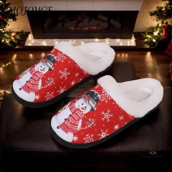 Chausson de Noël à motifs joyeux pour enfants et adultes