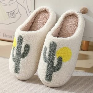 Chausson Douillet Cactus pour femme en hiver