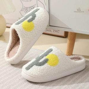 Chausson femme cactus confortable et douillet