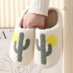 Chausson tendance cactus pour un confort optimal
