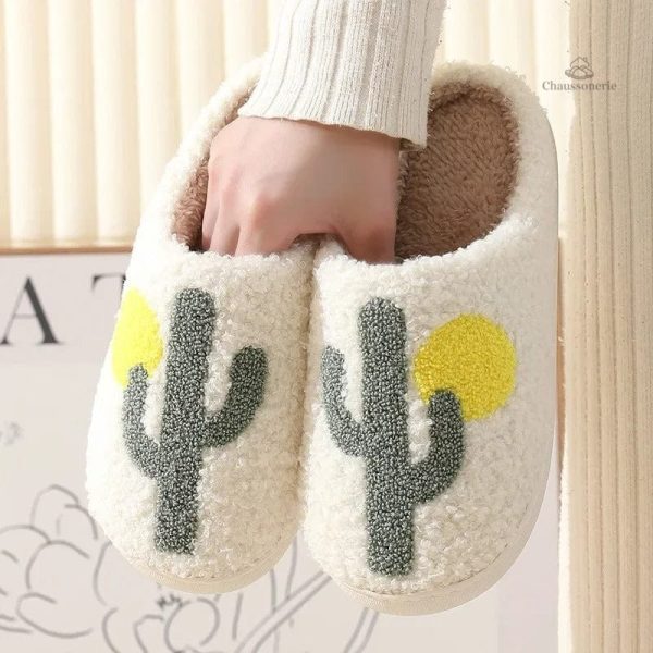 Chausson tendance cactus pour un confort optimal