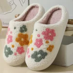 Chausson Douillet Femme Fleurs pour l'hiver