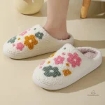 Chausson Femme Hiver à motif floral doux
