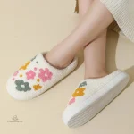 Chausson Douillet pour Femme avec design fleuri