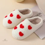 Chausson Douillet Femme Petits Coeurs pour l'hiver