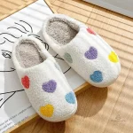 Chausson Douillet Femme Petits Coeurs Multicolores