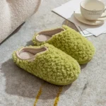 Chausson en peluche pour femme, hiver agréable