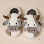Chausson amusant homme en forme de vache