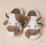Chaussons rigolos vache, parfaits pour la maison