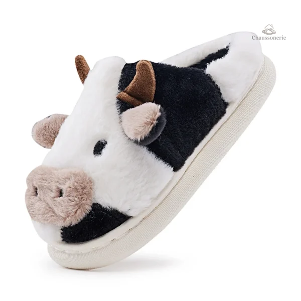 Chausson homme vache, design ludique et unique