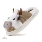 Chaussons humoristiques pour hommes, motif vache