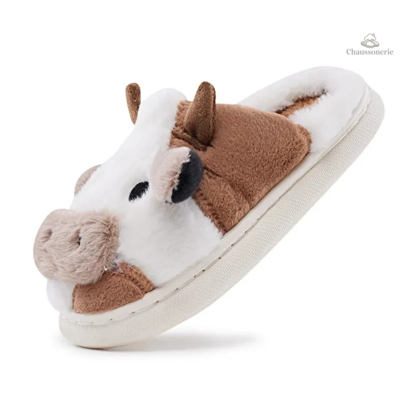 Chausson homme, style vache amusant et décontracté