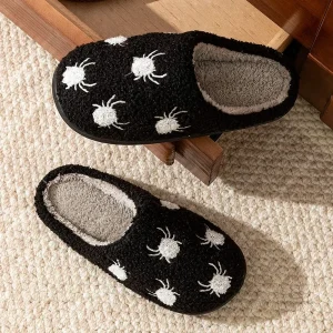 Chausson fantaisie femme, style araignée unique et ludique