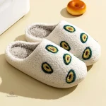 Chaussons fantaisie femme colorés avocat
