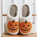 Chausson Fantaisie Femme Blanc - Citrouille