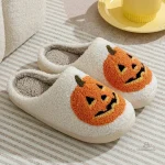 Chaussons Originaux Femme en blanc avec motif fantaisie