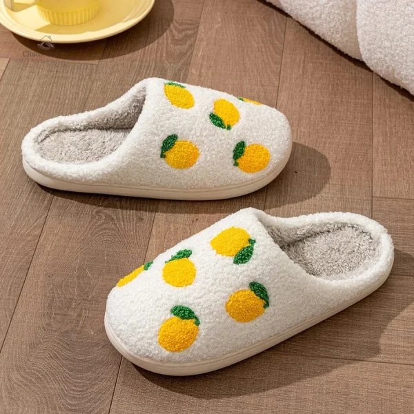 Chausson femme confortable style citron