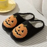Chausson Fantaisie Femme Noir - Citrouille
