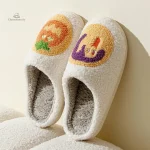 Chaussons fantaisie pour femmes style Citrouille