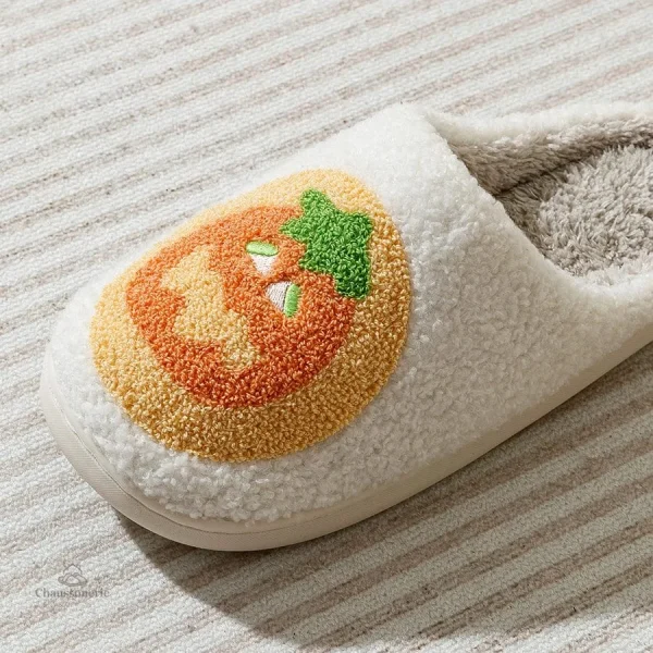 Chaussons femme amusants thème Citrouille