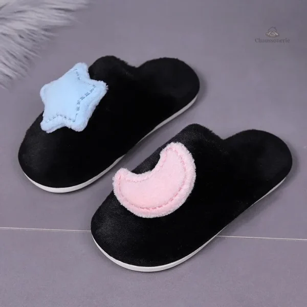 Chaussons doux à motifs pour femme