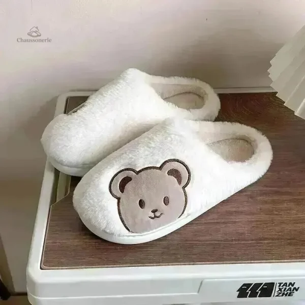 Chausson femme ourson pour des moments cocooning