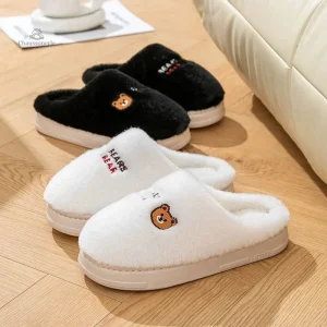 Chausson Fantaisie Femme en forme de petit ourson