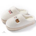 Chausson femme hiver avec adorable petit ourson