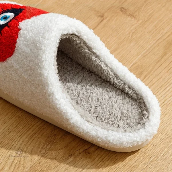 Chausson confortable pour femme, cœur rouge