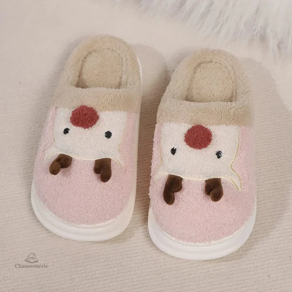 Chausson femme avec motifs d'animaux colorés