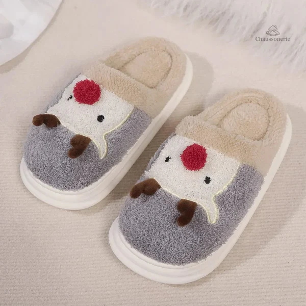 Chausson femme style original, animaux adorables