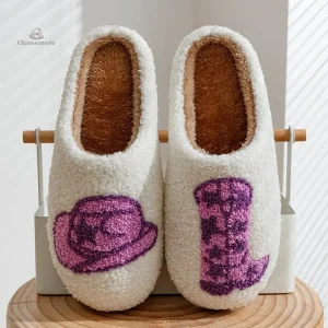 Chausson Femme Cowboy Mauve Original