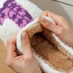Chaussons originaux en couleur mauve pour femmes