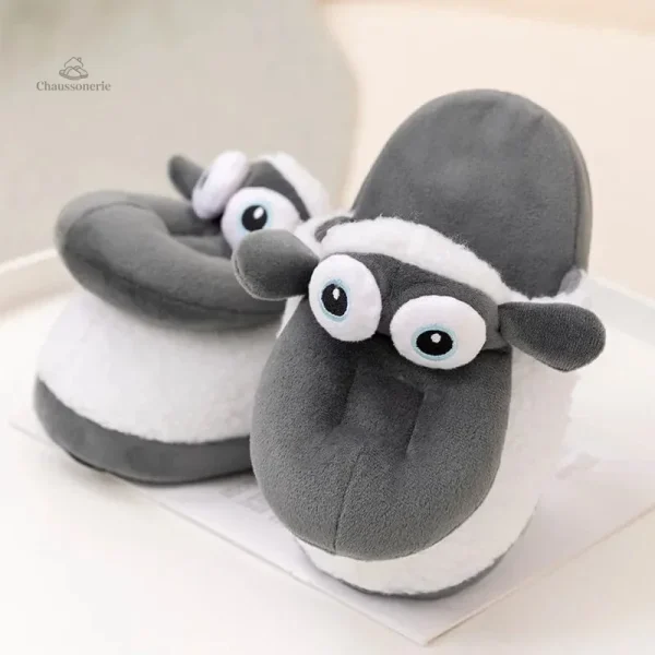 Chaussons originaux pour femme à motif animal amusant