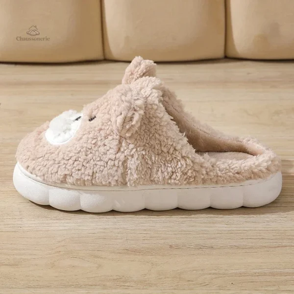Chausson Femme, inspiration ours rigolo