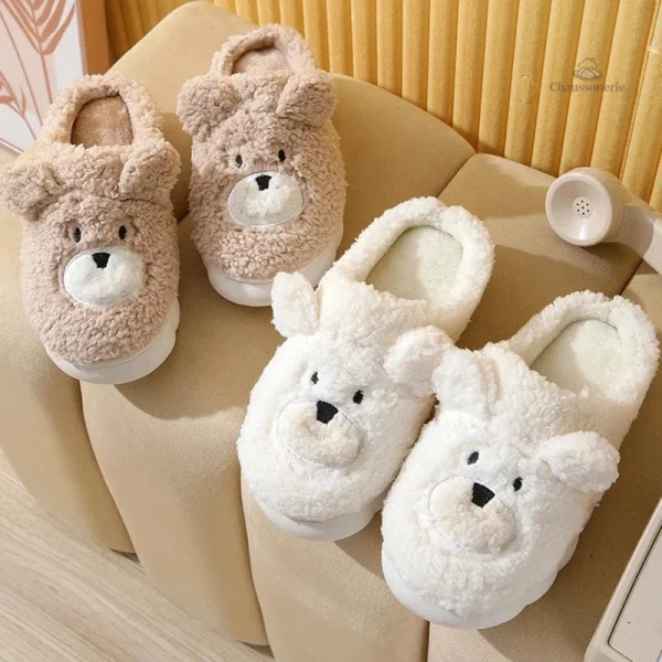Chausson Ours pour Femme, style ludique