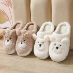 Chausson Femme en peluche Ours doux