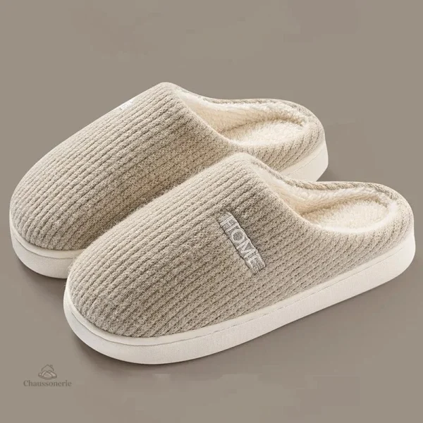 Chaussons tendance en matière douce pour femme