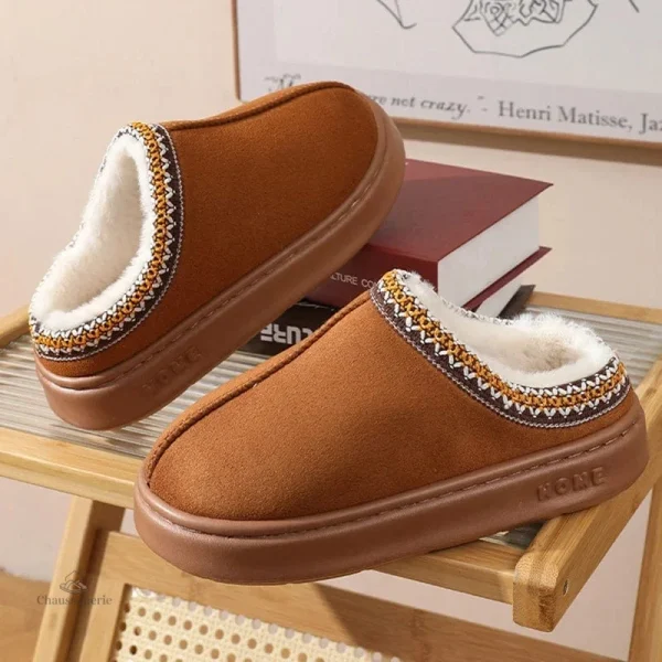 Chaussons Chauds pour Femme en Hiver