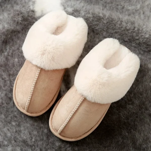 Confortables chaussons d’hiver pour femme, style tendance