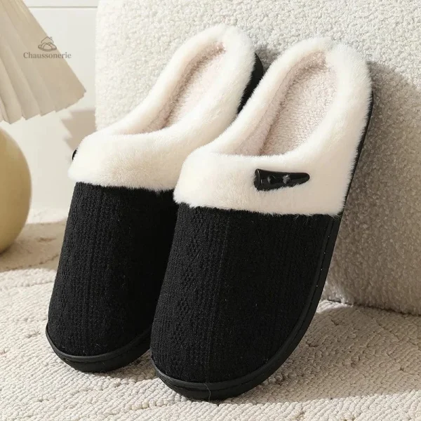 Chausson femme douillet, essentiel pour l'hiver