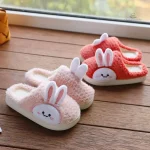 Chaussons confortables pour fille, thème lapin
