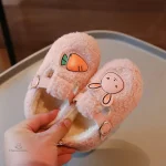 Chausson en peluche Lapin pour Fille