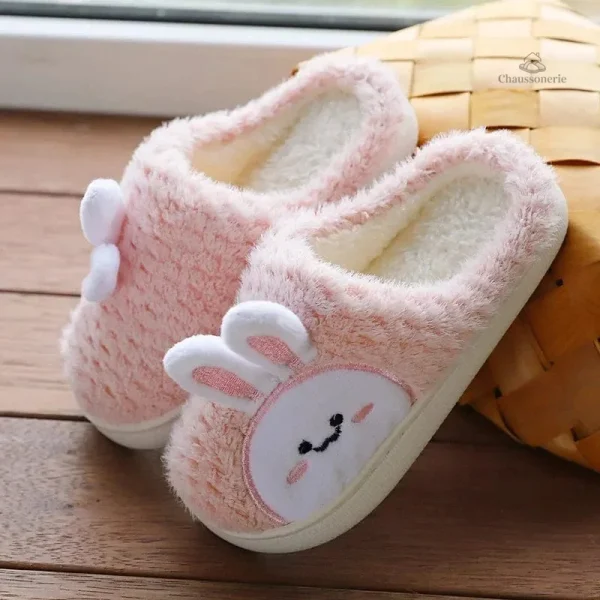 Chaussons lapin pour enfants, confort maximal