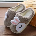 Chaussons en forme de lapin pour fille
