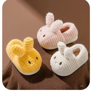 Chausson fillette doux en forme de lapin