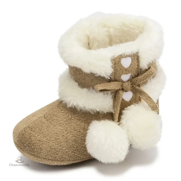 Chausson bébé souple en peluche