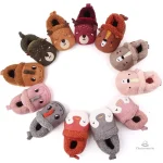 Chausson fourré bébé animaux doux et confortables