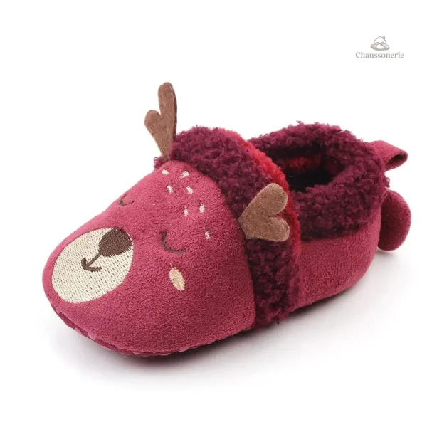 Chausson fourré bébé avec couleurs vives